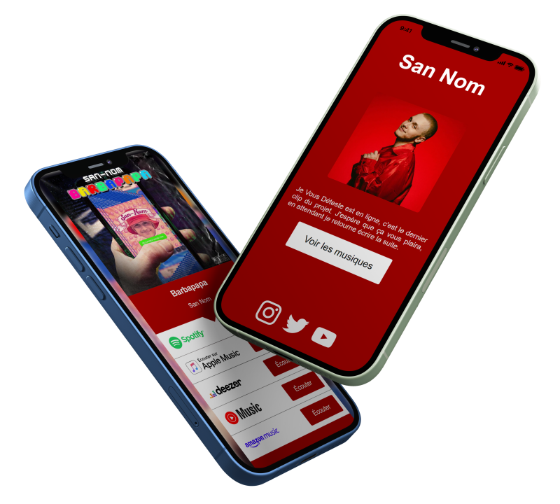 Rendu du site de San Nom sur iPhone